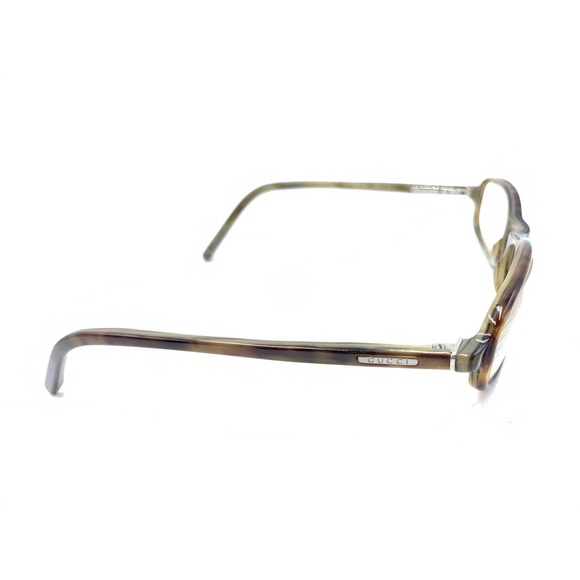 Gucci GG1416 5U2 Brown Tortoise Slim Rectangle Eyeglasses Frames 52-16 135 Italy - Picture 4 of 12